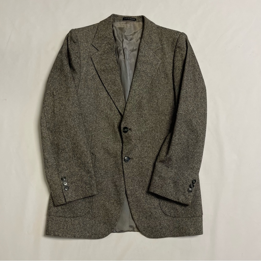 Yves Saint Laurent Mens Brown Wool Blend Jacket Blazer Size 52 Extra Large XL